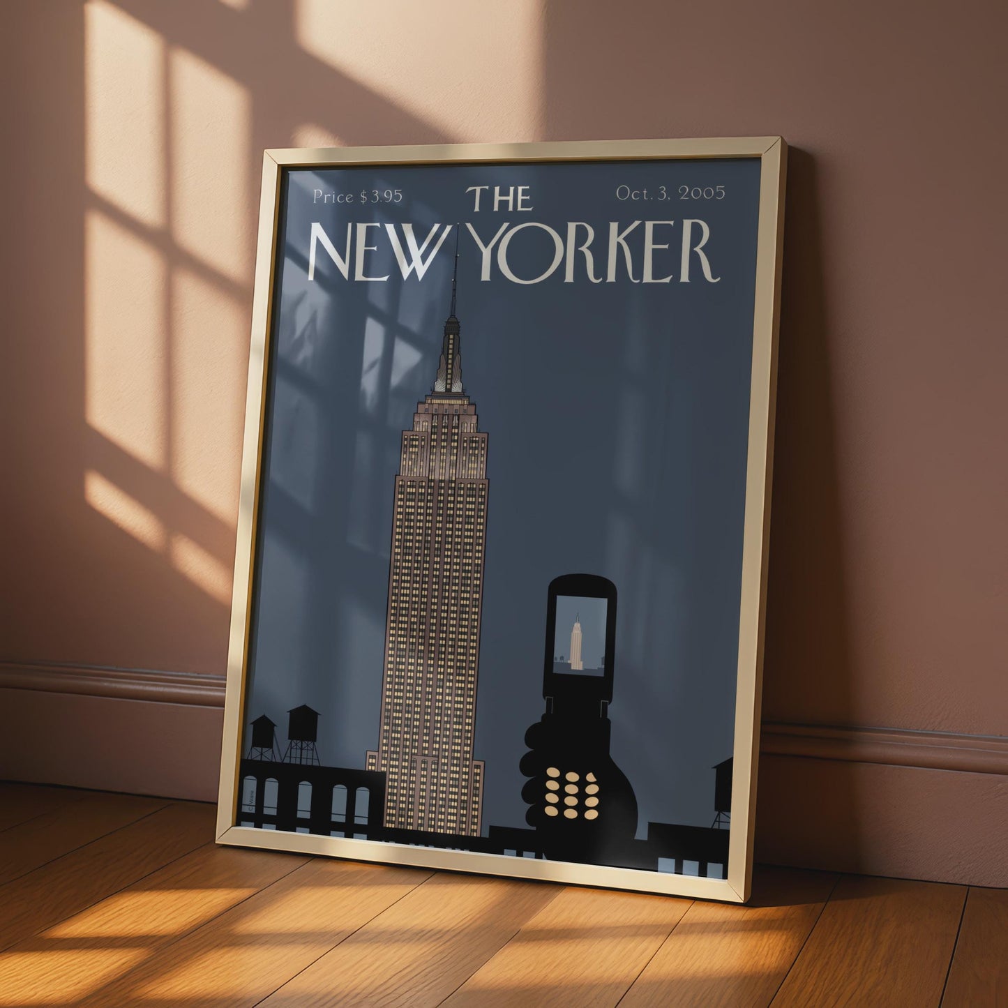 The New Yorker Poster, Empire State Building Art, NYC Wall Art, Vintage Cover Print wall art print