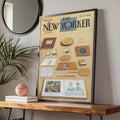 The New Yorker Poster Dec 2012, Steinberg Art Print, Vintage Magazine Cover Wall Art wall art print