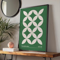 Bauhaus Geometric Print, Minimalist Green Wall Art (1919 Design) wall art print