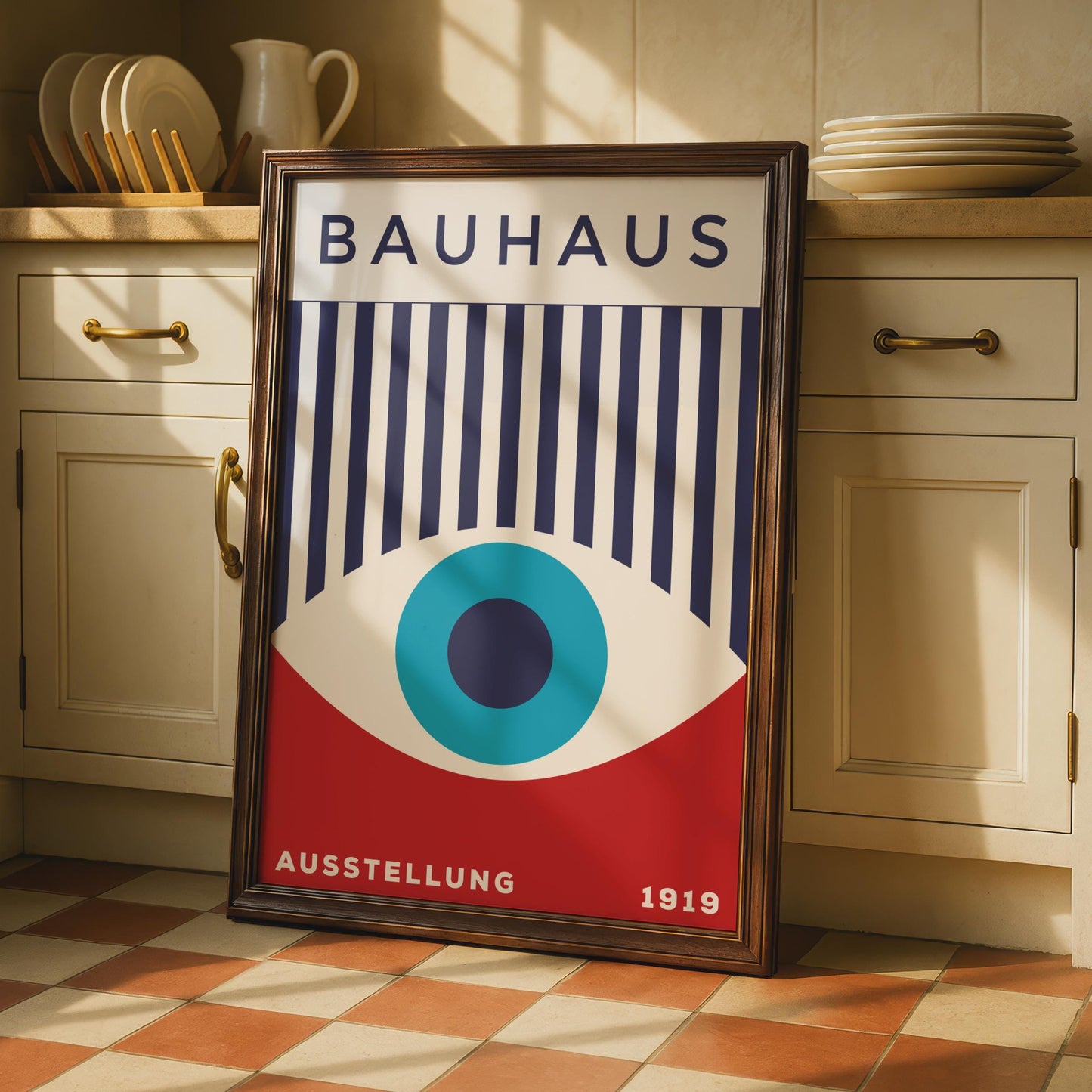 Bauhaus Poster, 1919 Ausstellung Art Print, Minimalist Eye Design, Retro Wall Art, Graphic Home wall art print