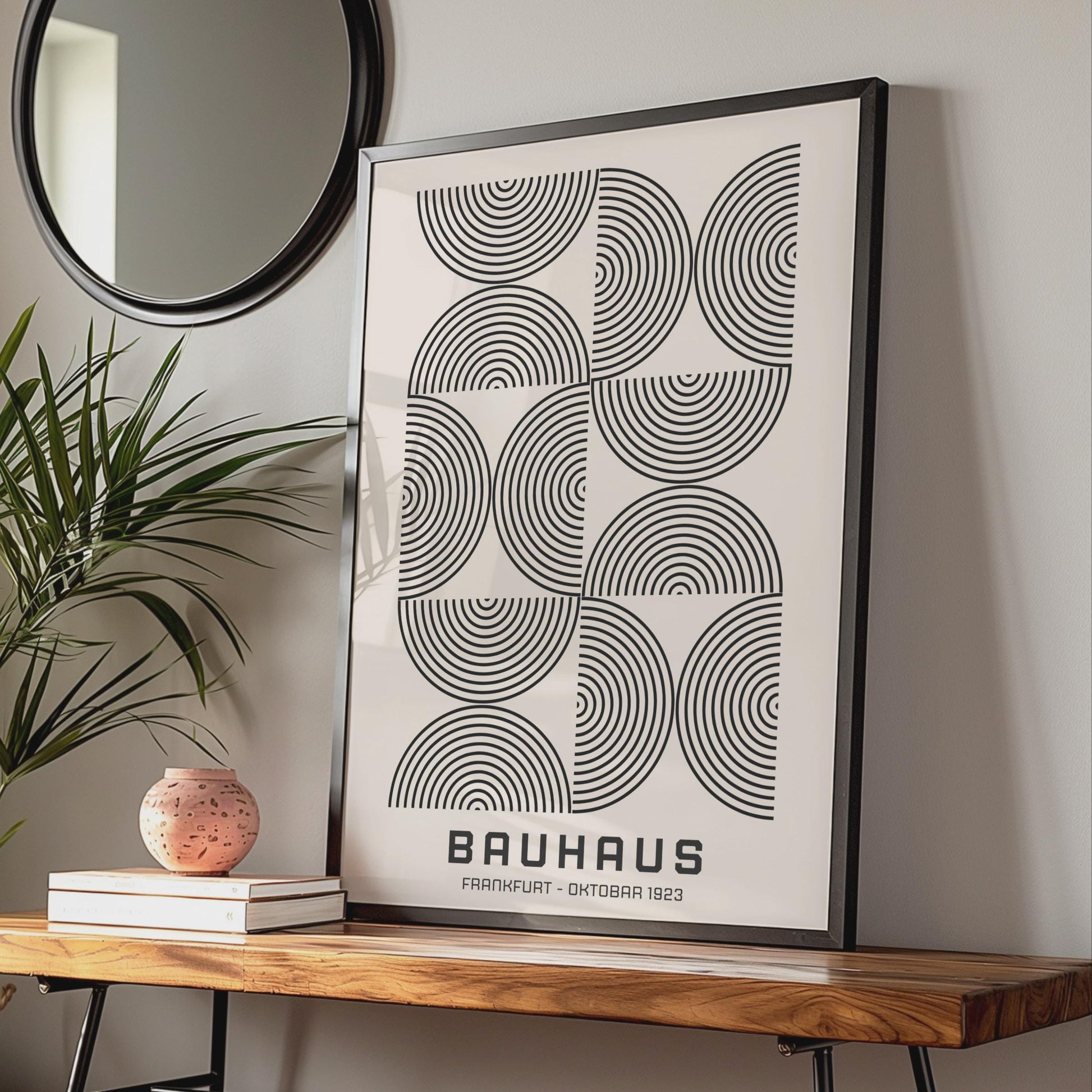 Bauhaus Print, Minimalist Wall Art, Geometric Poster, Black and White Decor, Modern Art 1923 wall art print