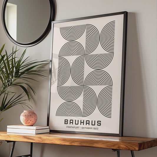 Bauhaus Print, Minimalist Wall Art, Geometric Poster, Black and White Decor, Modern Art 1923 wall art print