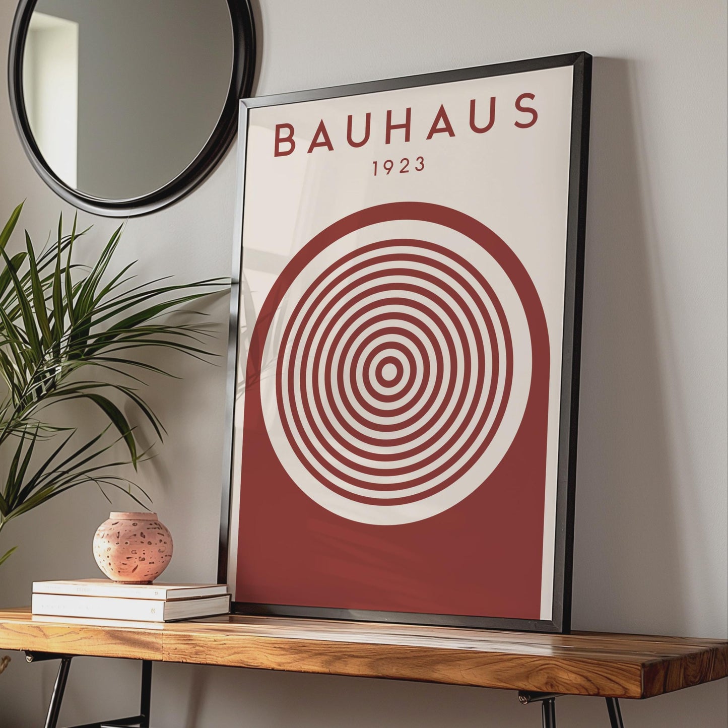 Bauhaus 1923 Art Print, Minimalist Graphic Poster, Modern Circles Wall Art for Home Decor wall art print