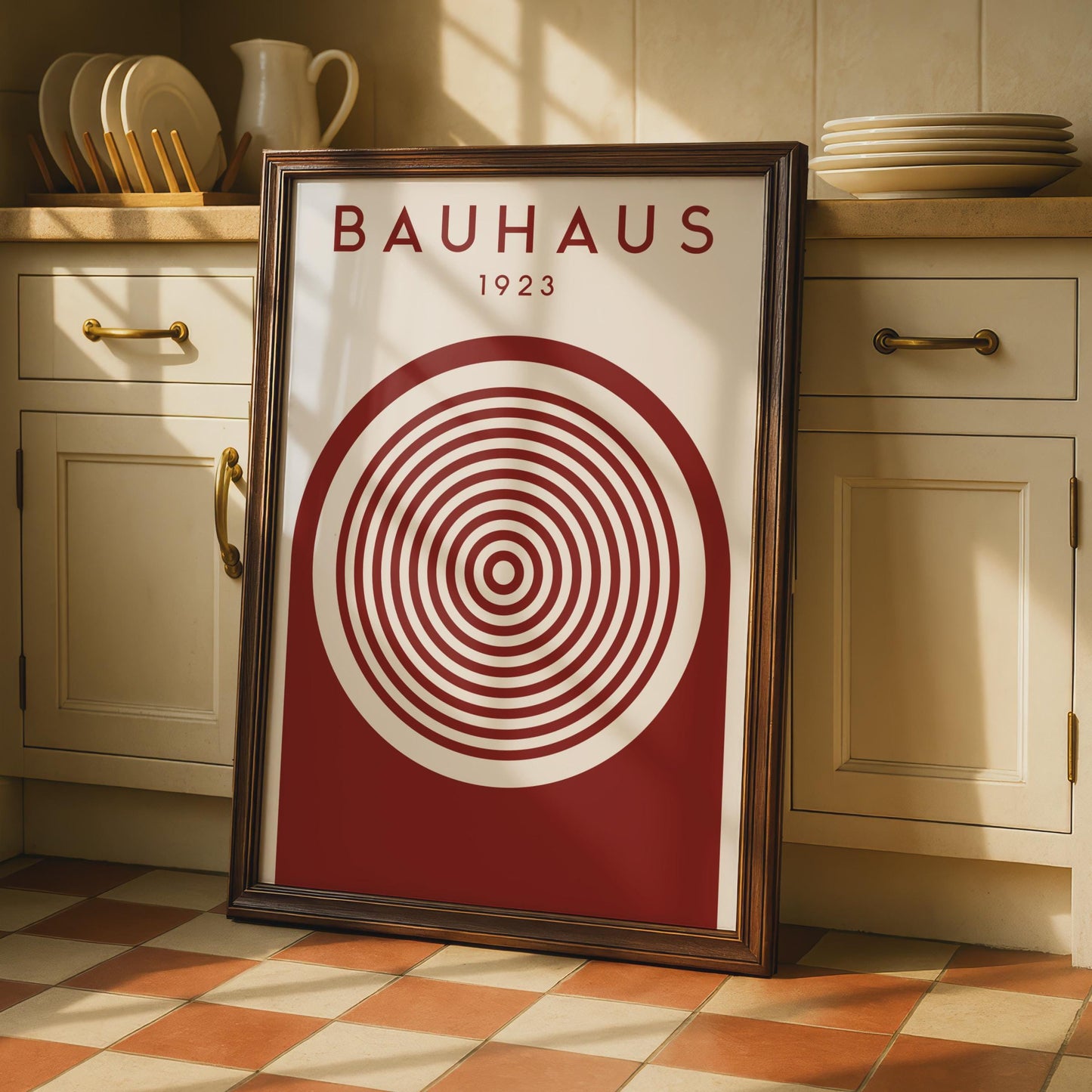 Bauhaus 1923 Art Print, Minimalist Graphic Poster, Modern Circles Wall Art for Home Decor wall art print