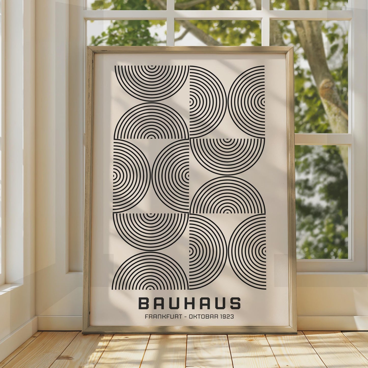 Bauhaus Print, Minimalist Wall Art, Geometric Poster, Black and White Decor, Modern Art 1923 wall art print