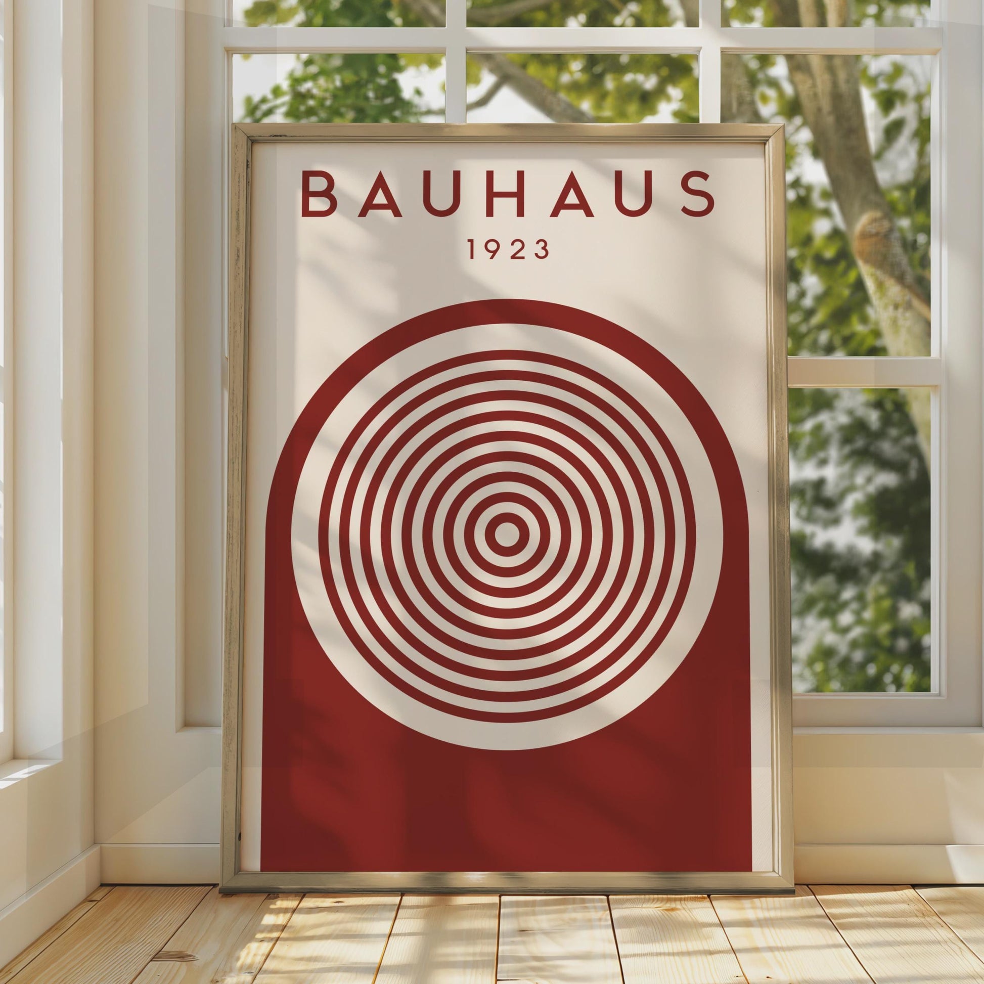 Bauhaus 1923 Art Print, Minimalist Graphic Poster, Modern Circles Wall Art for Home Decor wall art print