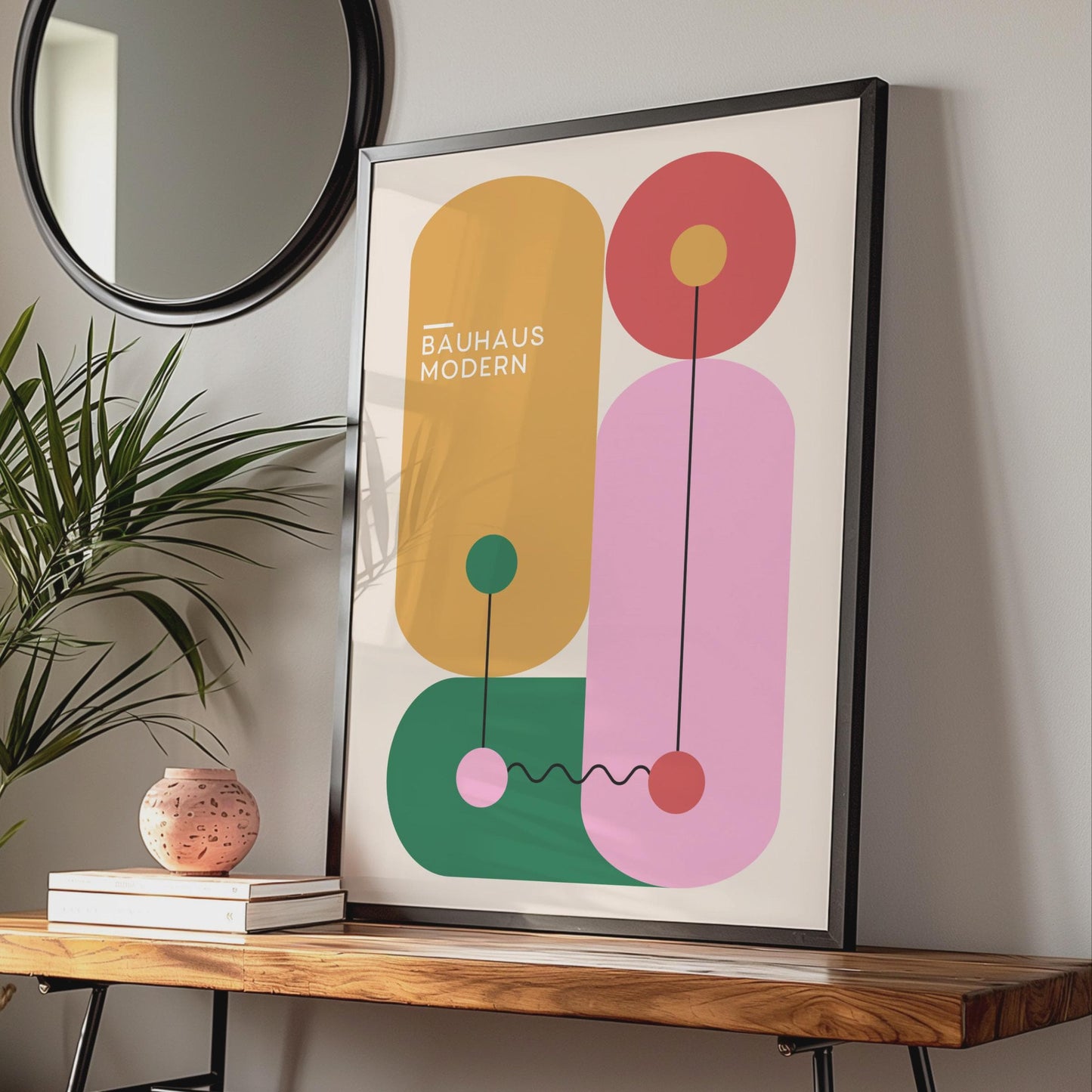 Bauhaus Modern Abstract Poster, Geometric Wall Art for Home Decor, Minimalist Design Print wall art print