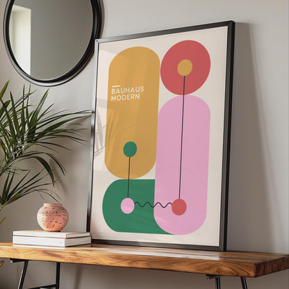 Bauhaus Modern Abstract Poster, Geometric Wall Art for Home Decor, Minimalist Design Print wall art print