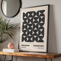 Bauhaus Exhibition Poster, Frankfurt 1923, Geometric Black and Beige Art Print, Modern Wall Decor wall art print