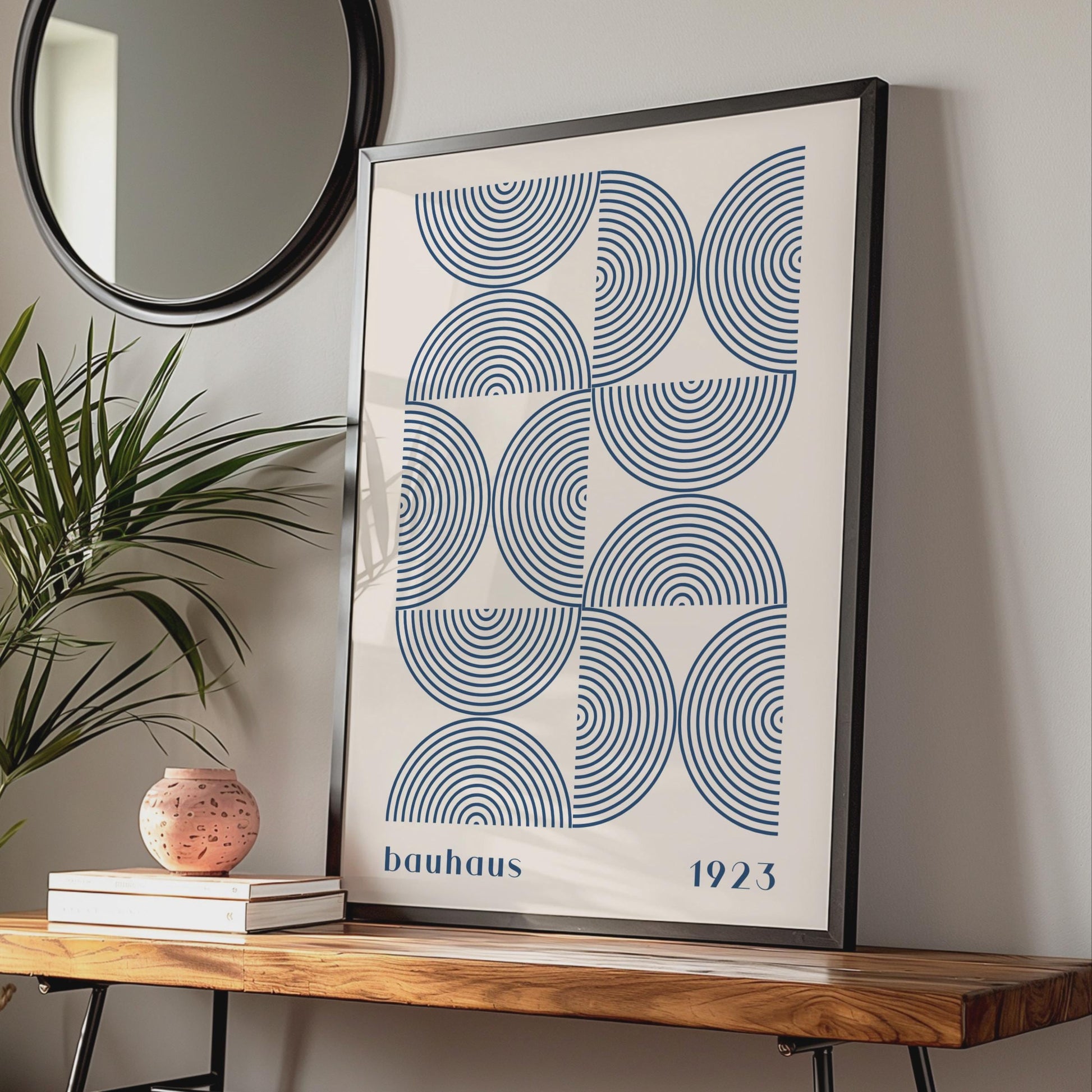Bauhaus Poster Print, Geometric Circular Art, Modernist Wall Decor, 1923 Artwork, Abstract Design wall art print