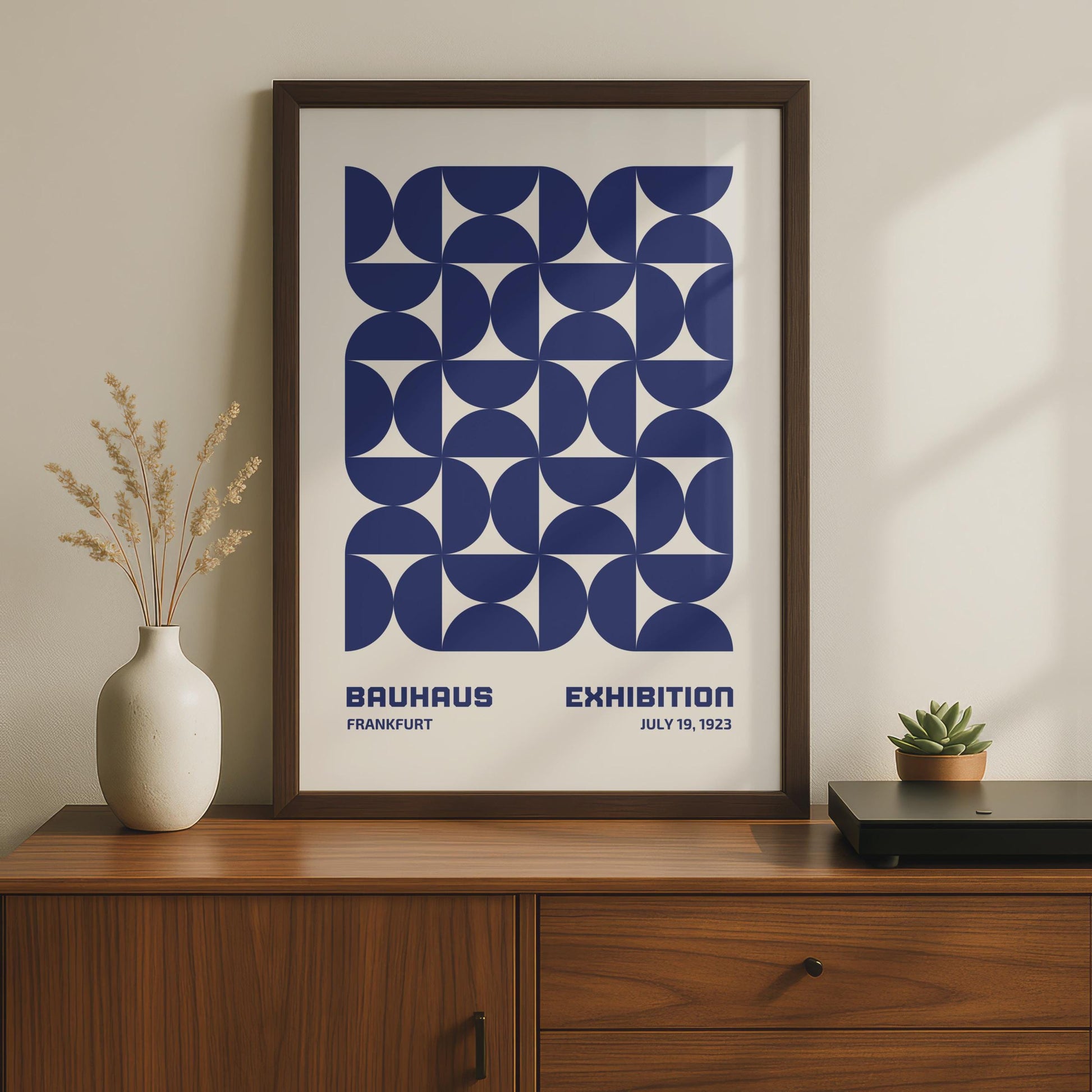 Bauhaus Exhibition Poster, Abstract Art, Minimalist Wall Decor, Frankfurt 1923, Geometric Print wall art print