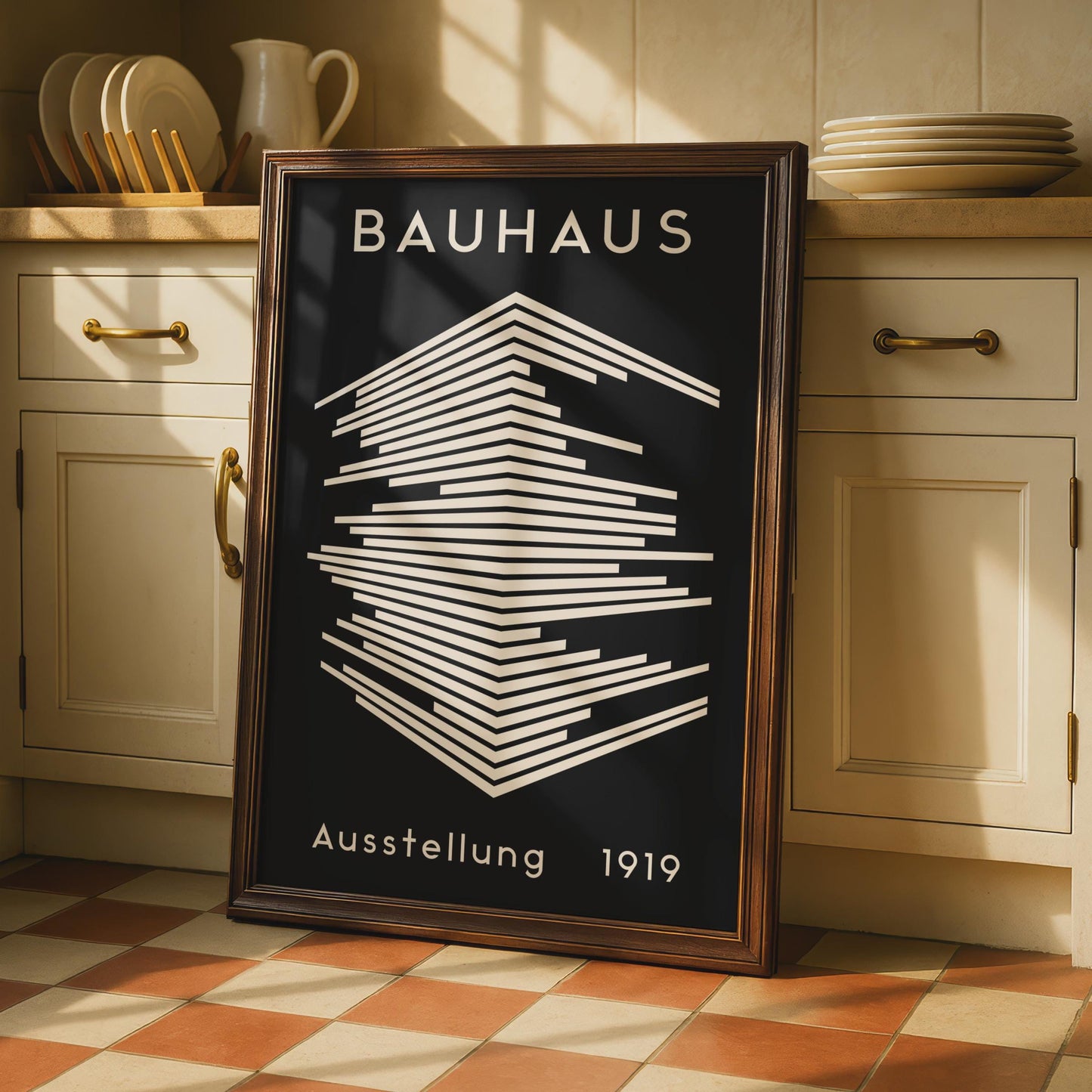 Bauhaus Print, 1919 Exhibition Poster, Minimalist Wall Art, Geometric Lines, Modern Decor wall art print