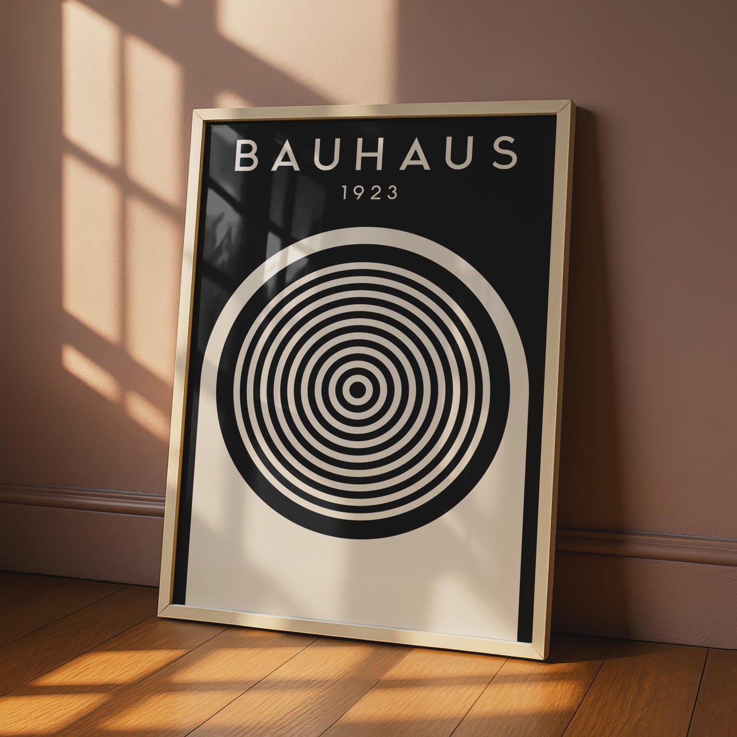 Bauhaus 1923 Art Print, Minimalist Circle Design Poster, Modern Wall Decor, Scandinavian Style wall art print