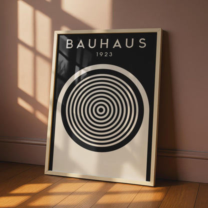 Bauhaus 1923 Art Print, Minimalist Circle Design Poster, Modern Wall Decor, Scandinavian Style wall art print