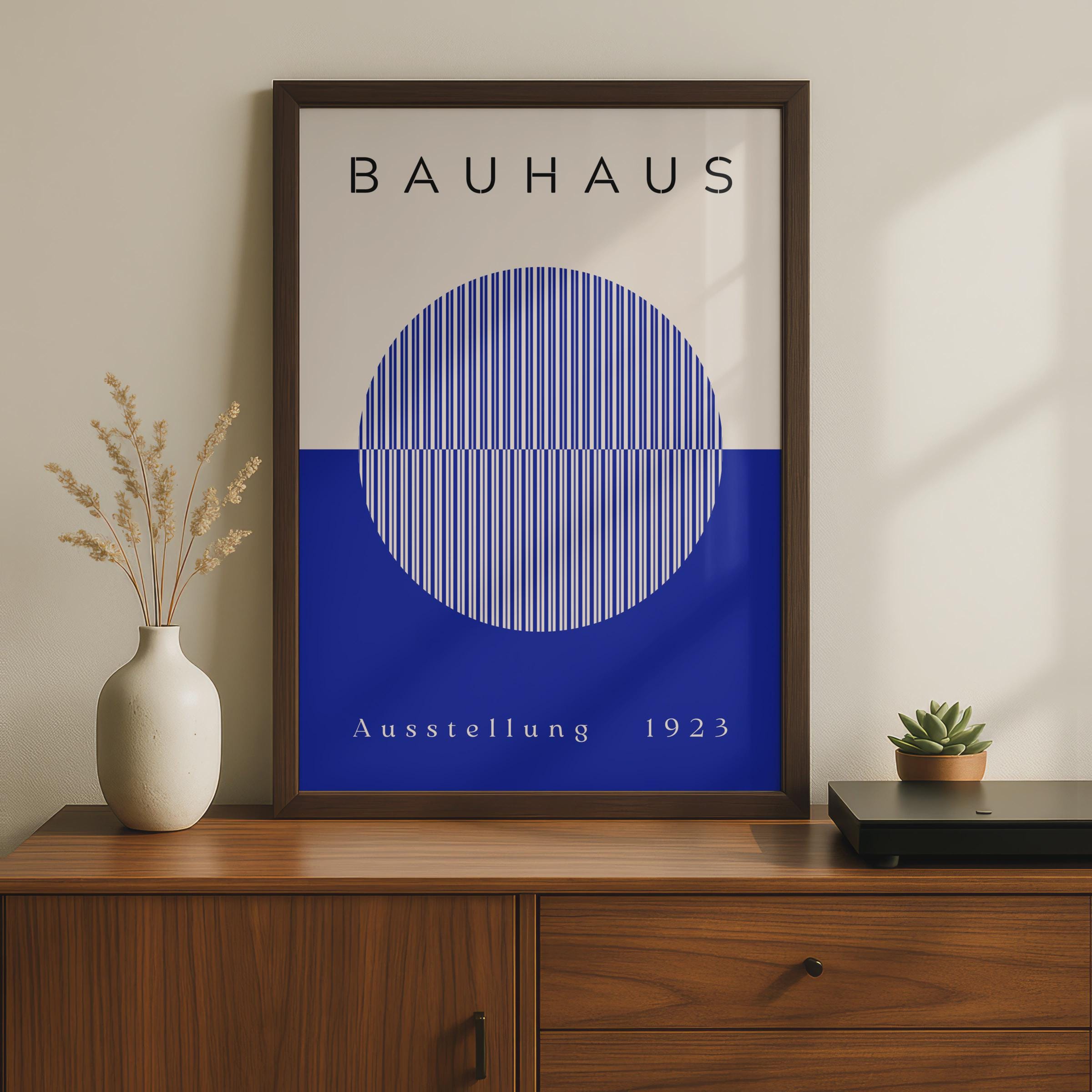 Bauhaus Art Print, Geometric Wall Poster, Vintage 1923 Exhibition Design, Minimalist Home Decor wall art print