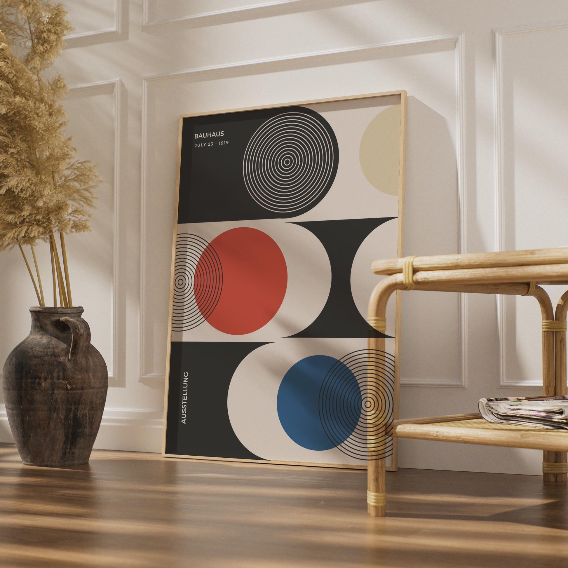 Bauhaus Art Print, Circle Patterns, Minimalist Poster, Modern Decor wall art print