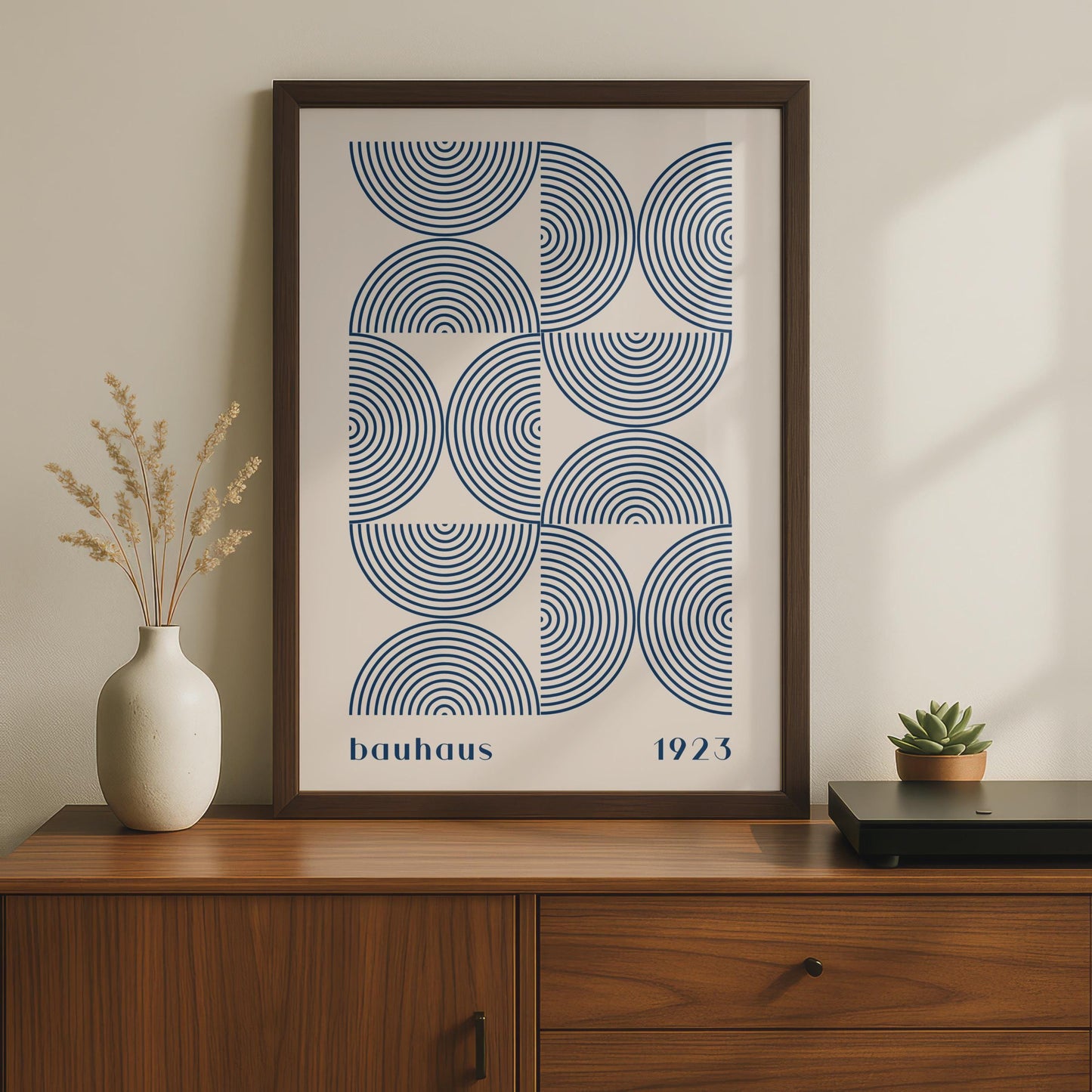 Bauhaus Poster Print, Geometric Circular Art, Modernist Wall Decor, 1923 Artwork, Abstract Design wall art print