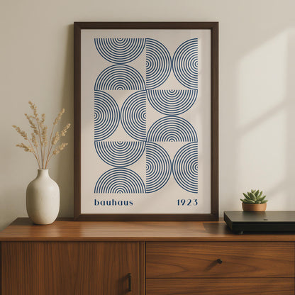 Bauhaus Poster Print, Geometric Circular Art, Modernist Wall Decor, 1923 Artwork, Abstract Design wall art print