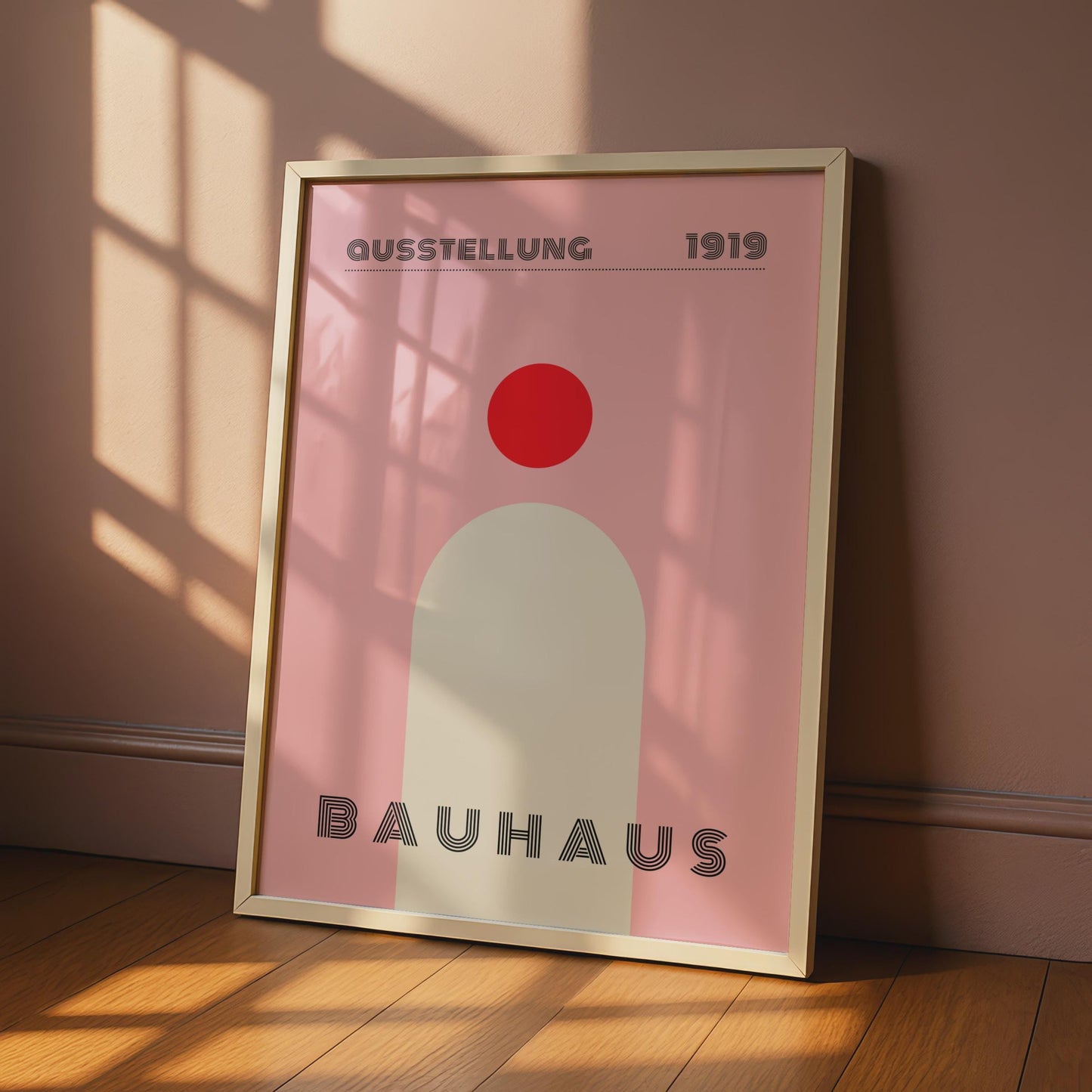 Bauhaus Art Print, 1919 Ausstellung Poster, Minimalist Wall Art, Retro Design Decor, Geometric wall art print