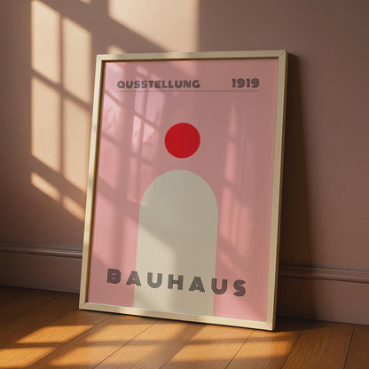 Bauhaus Art Print, 1919 Ausstellung Poster, Minimalist Wall Art, Retro Design Decor, Geometric wall art print
