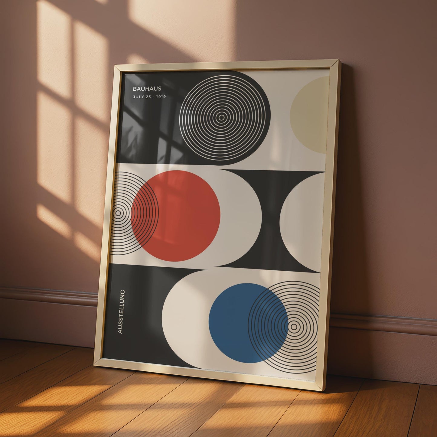 Bauhaus Art Print, Circle Patterns, Minimalist Poster, Modern Decor wall art print
