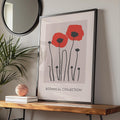 Red Poppy Flower Art Print, Botanical Poster for Home Decor, Modern Floral Wall Art wall art print