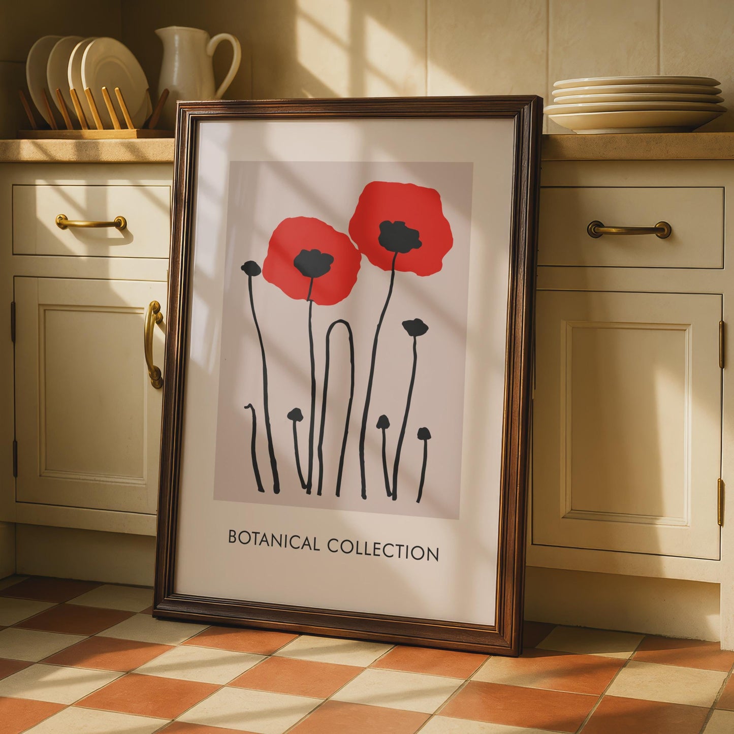 Red Poppy Flower Art Print, Botanical Poster for Home Decor, Modern Floral Wall Art wall art print