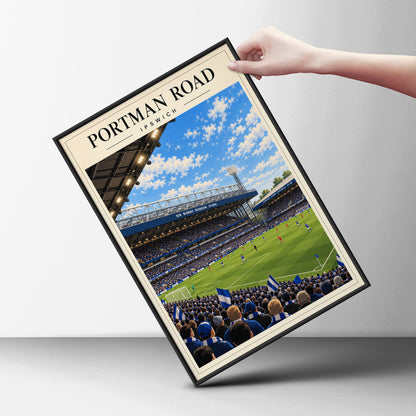 Portman Road Ipswich Stadium Poster — framed room mockup 6
