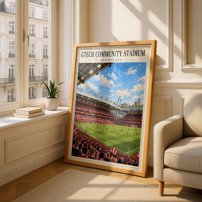 Gtech Community Stadium Brentford Print — framed room mockup 4