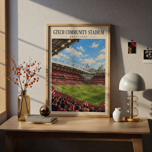 Gtech Community Stadium Brentford Print — framed room mockup 5