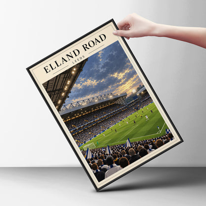 Elland Road Leeds Stadium Art Print — framed room mockup 6
