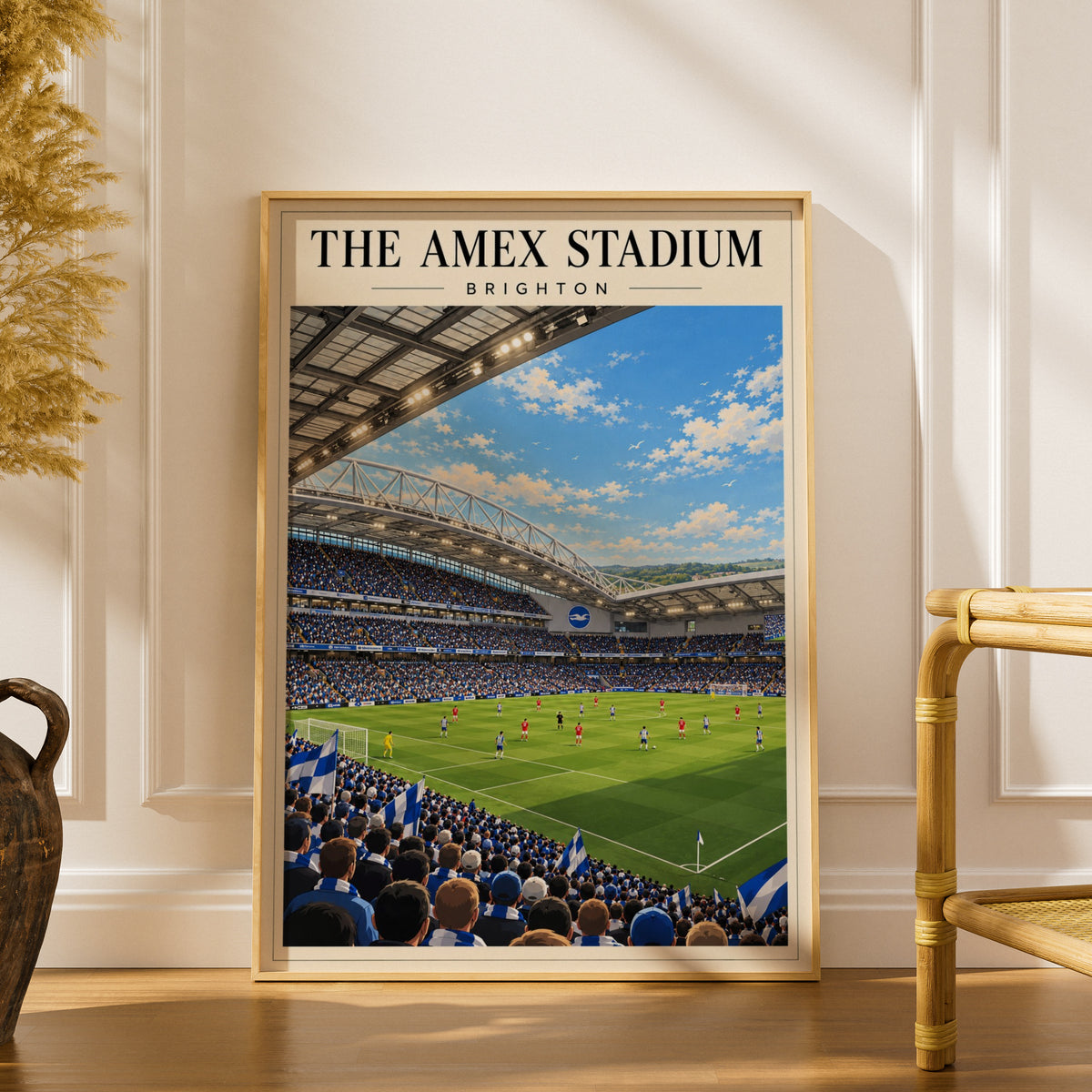 The Amex Stadium Brighton Football Print — framed room mockup 1