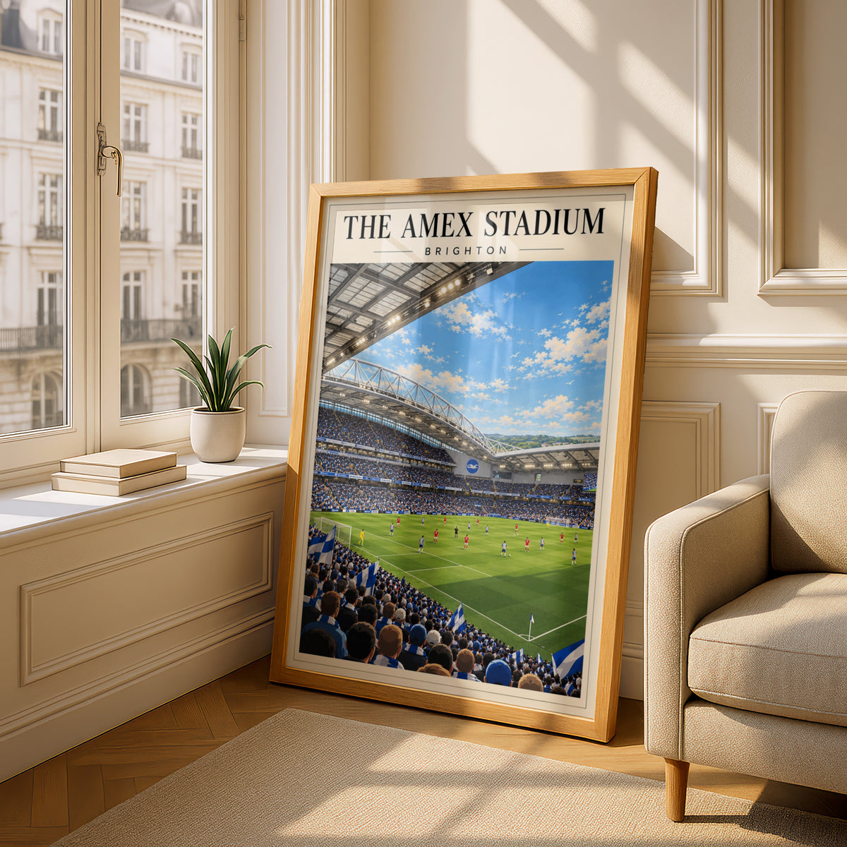The Amex Stadium Brighton Football Print — framed room mockup 4