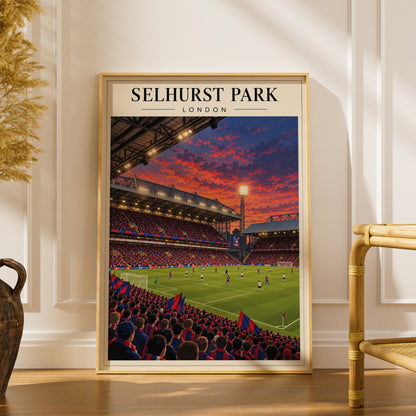 Selhurst Park London Stadium Poster — framed room mockup 1