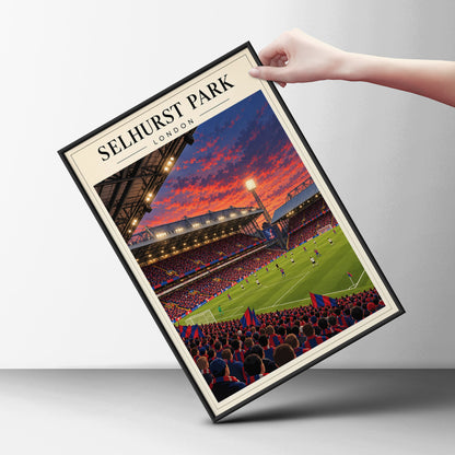 Selhurst Park London Stadium Poster — framed room mockup 6
