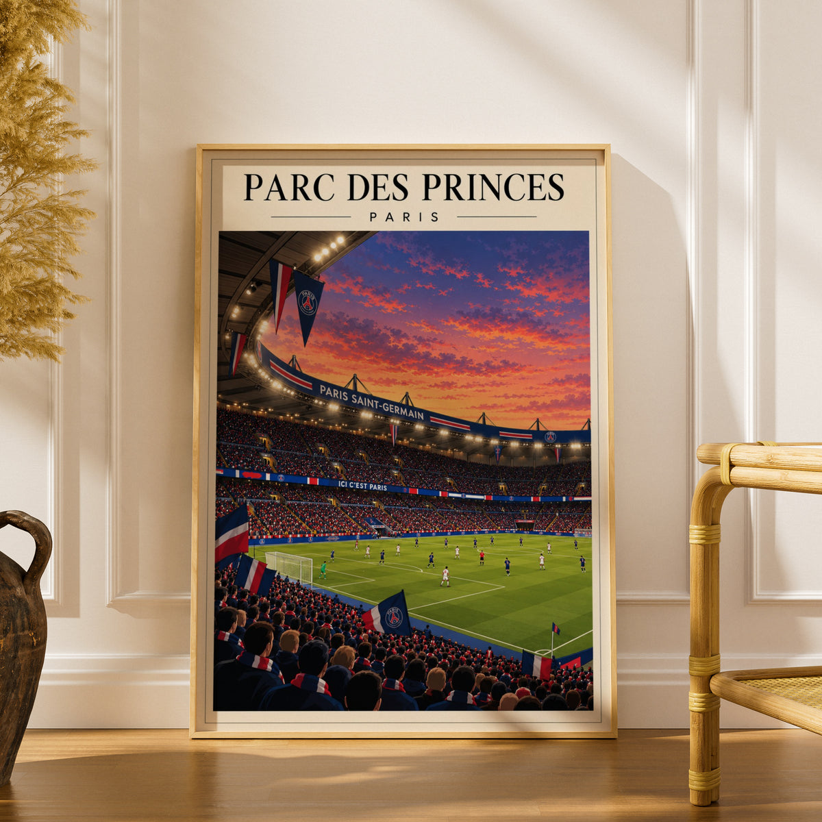 Parc des Princes Stadium Print — framed room mockup 1