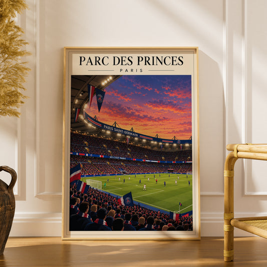 Parc des Princes Stadium Print — framed room mockup 1
