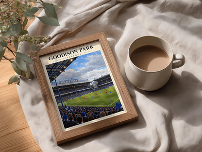 Goodison Park Liverpool Stadium Print — framed room mockup 3