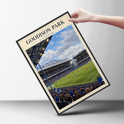 Goodison Park Liverpool Stadium Print — framed room mockup 6