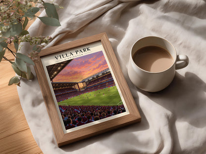 Villa Park Birmingham Stadium Poster — framed room mockup 3