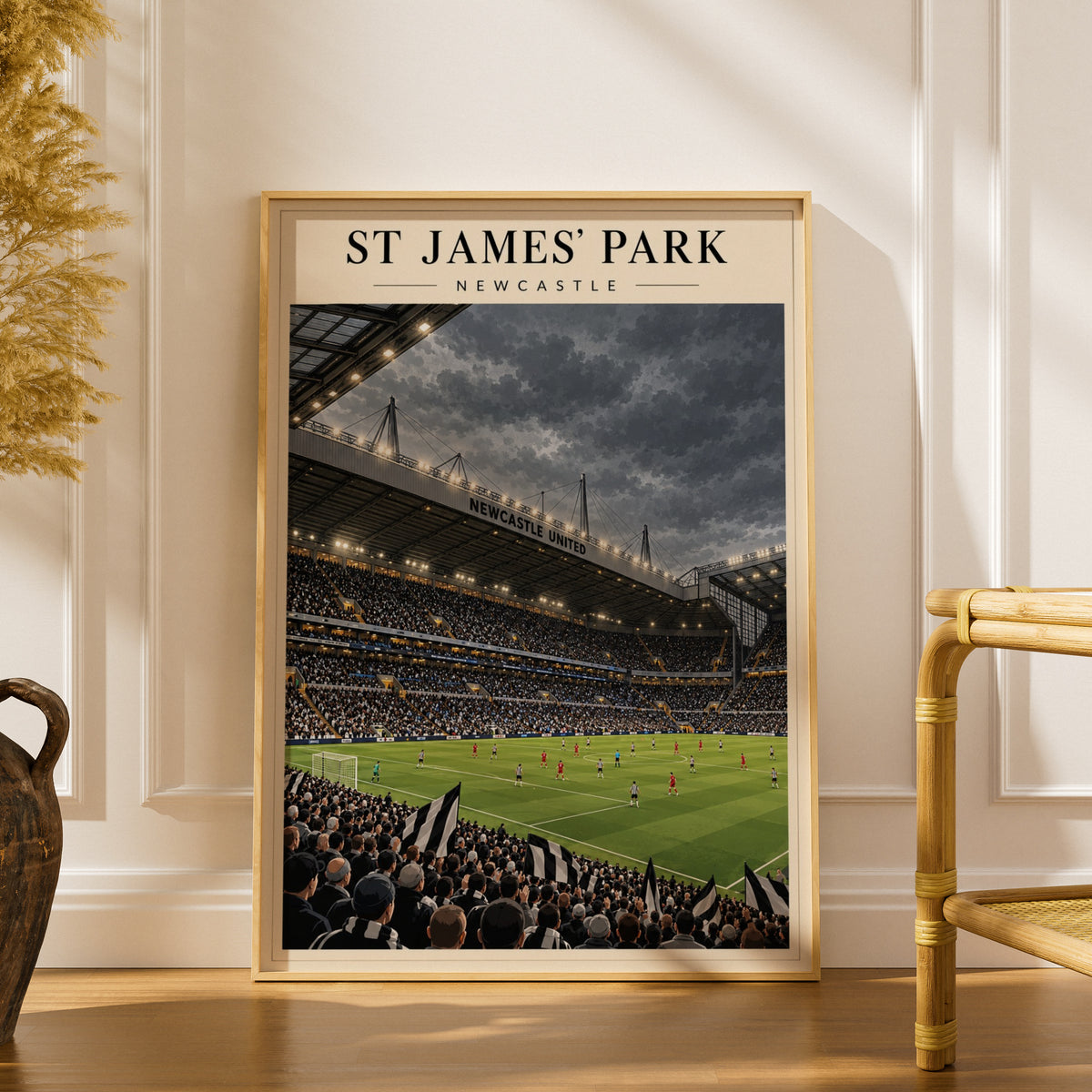 St James' Park Stadium Poster — framed room mockup 1
