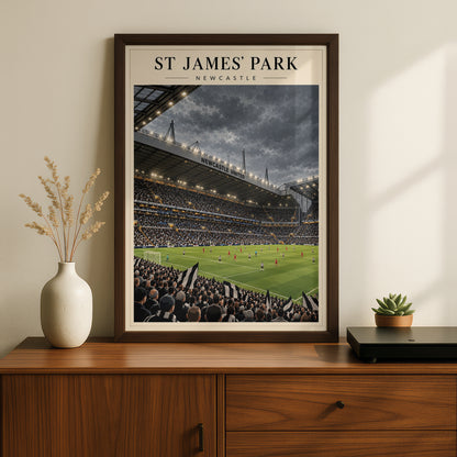 St James' Park Stadium Poster — framed room mockup 2