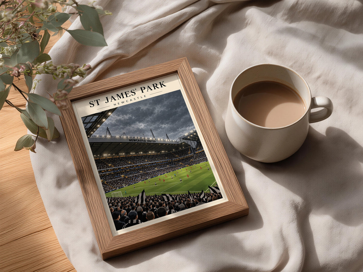 St James' Park Stadium Poster — framed room mockup 3