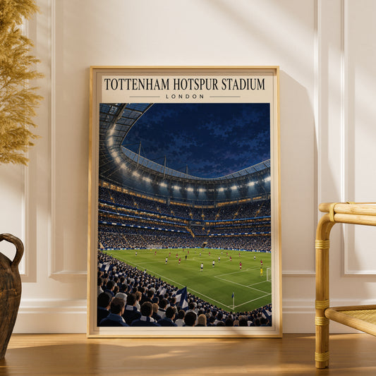 Tottenham Hotspur Stadium London Poster — framed room mockup 1