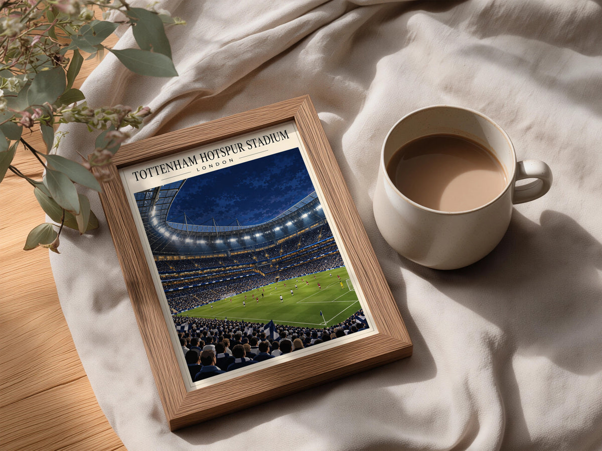 Tottenham Hotspur Stadium London Poster — framed room mockup 3