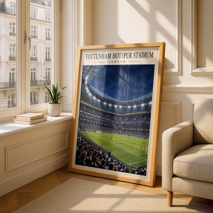 Tottenham Hotspur Stadium London Poster — framed room mockup 4