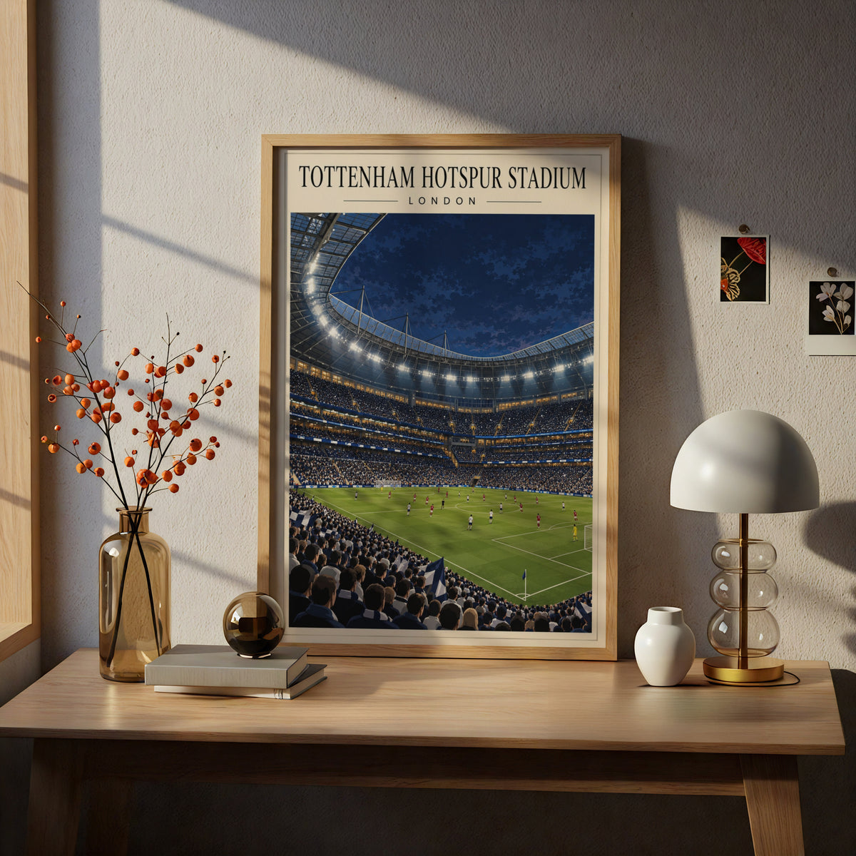 Tottenham Hotspur Stadium London Poster — framed room mockup 5