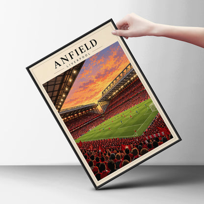 Anfield Liverpool Stadium Art Print — framed room mockup 6