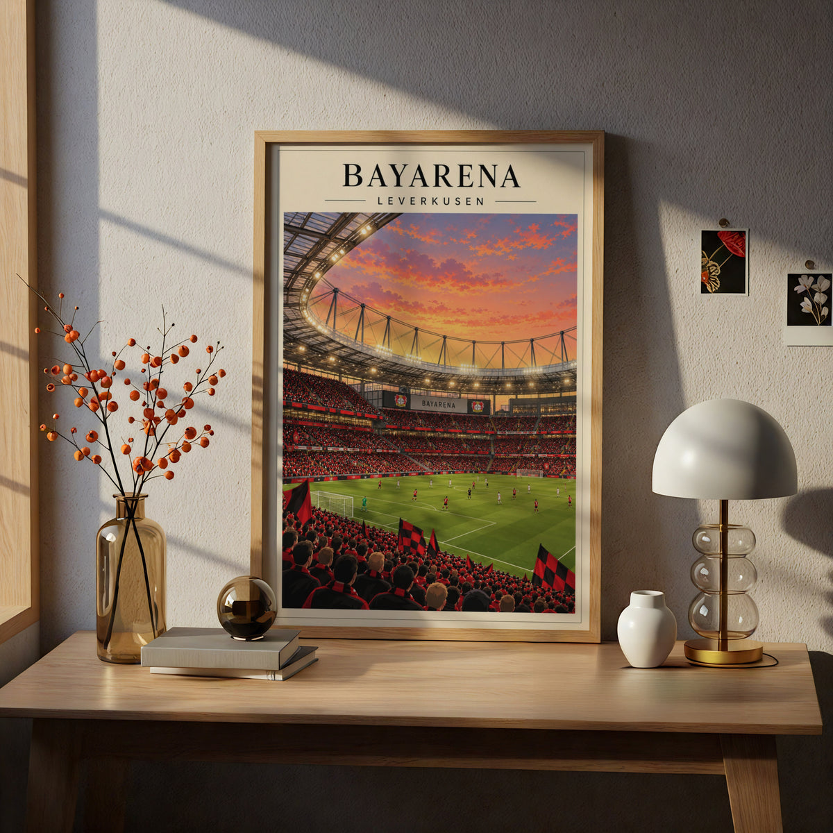 BayArena Leverkusen Stadium Art Print — framed room mockup 5