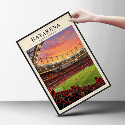 BayArena Leverkusen Stadium Art Print — framed room mockup 6